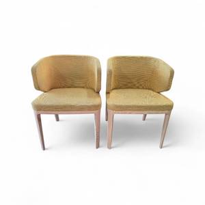 Two Geiger A Line Wing-Back Guest Side Chair designed by Khodi Feiz Retail $1600