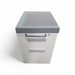 Rolling Pedestal Filing Cabinet with Padded Top