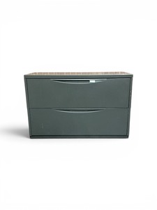 Grey 2 drawer lateral file cabinet