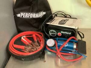 Battery Charger, Cables & Pump