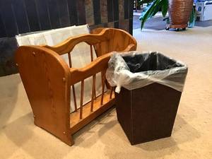 Magazine Rack & Trash Bin