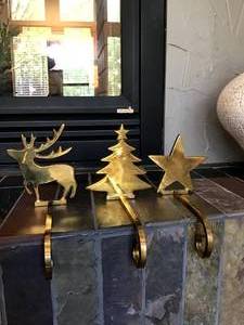 Brass Holiday Stocking Hangers
