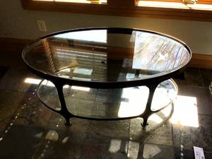 Oval Glass Coffee Table