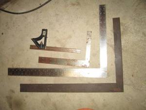 Assorted size framing squares...