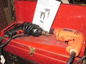 Skil electric drills and red metal ...