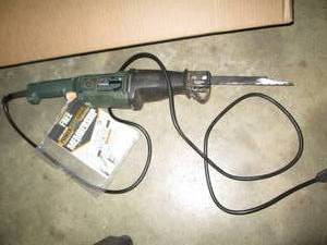 Electric Sawzall reciprocating saw...
