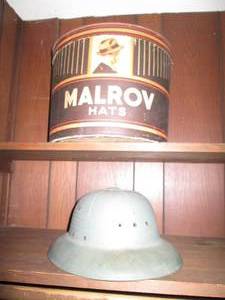 Vintage metal Malrow hats tin and m...
