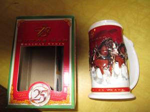 Budweiser Holiday tankard with box...