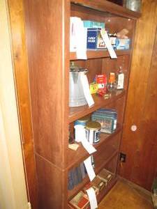 Wood tone Laminate 5-tier bookcase...