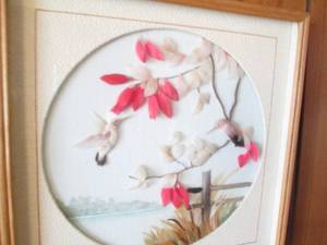 Feather Art shadowbox style wall de...