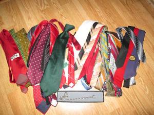 Large assortment of colorful neck t...