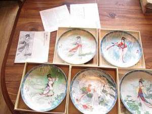 5pc Hand painted Display plates eac...