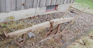 Vintage wood and metal plough...