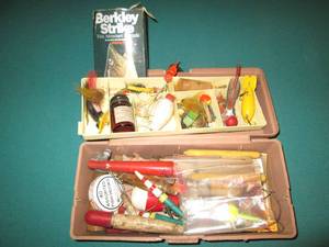 Semi-functional tackle box containi...
