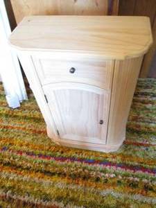 Unfinished bedside cabinet with dra...