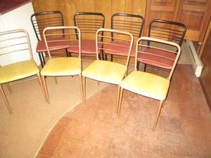 Lot of 8 vintage metal framed vinyl...