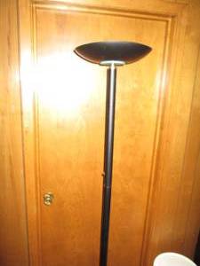 Freestanding floor lamp with black ...