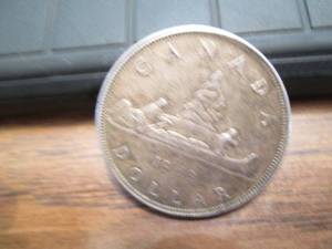 1953 Canadian one dollar coin...
