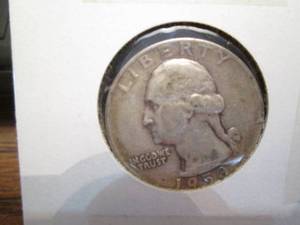 1950 Washington quarter dollar coin...