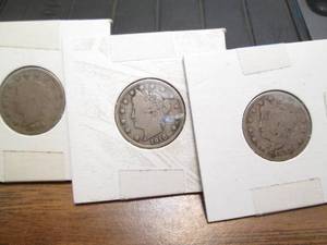 1899, 1896, 1910 Liberty Head nickl...