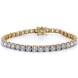 NEW 12 Carat Diamond Tennis Bracelet in 14k Yellow Gold Retail $14,995 VIDEO