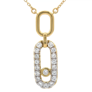 0.50 Carat Diamond Paperclip Pendant Layering Necklace VIDEO