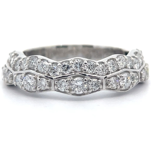 NEW 1.05 Carat Diamond Double Row Wave Ring VIDEO