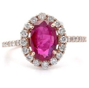 1.93 Carat Natural Thai Ruby & Diamond Ring in 18K Gold w GIA Report $6,590 Retail VIDEO