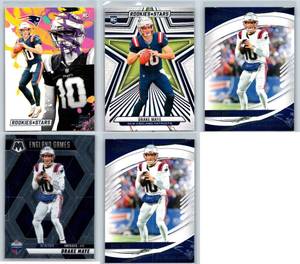 Drake Maye Rookies and 2nd Year - Five Card Lot