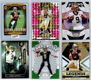 Drew Brees Inserts - Six Card Lot