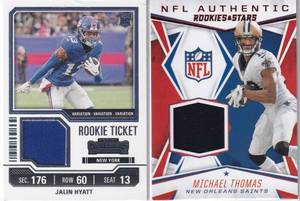 Jalin Hyatt RC and Michael Thomas Jersey Cards