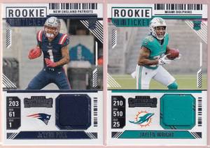JaLynn Polk RC and Jaylen Wright RC Jersey Cards