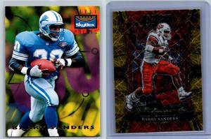 Barry Sanders 2023 Select Parallel and 1995 Skybox