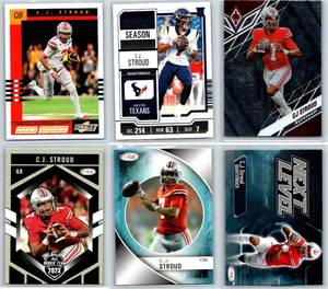 C.J. Stroud RC, College and Base - Six Card Lot