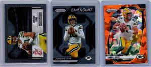 Jordan Love Inserts and Paralell - Three Card Lot