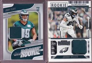 Johnny Wilson Eagles RC Jersey Cards - Two