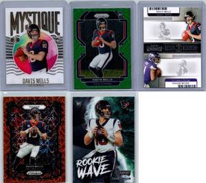 Davis Mills Rookie Inserts and Parallels - Five Card Lot