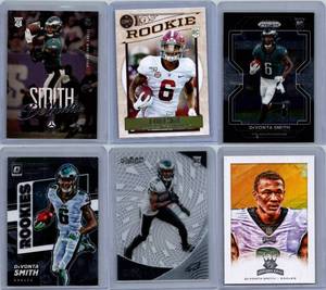 DeVonta Smith Rookies - Six Card Lot