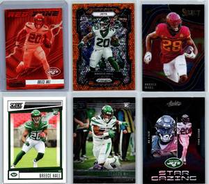 Breece Hall Rookies and Inserts - Six Card Lot