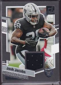 2023 Donruss Threads Josh Jacobs Jersey Card