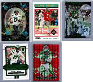 Garrett Wilson Rookies and Inserts - Five Card Lot