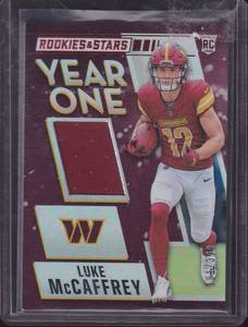 Luke McCaffrey RC Jersey Card
