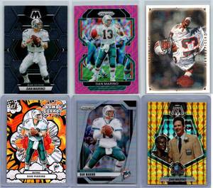 Dan Marino Inserts and Base - Six Card Lot