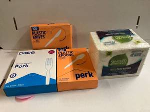 Plastic Forks, Spoons, Knives and Napkins