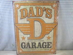 (FS) Dads Garage Tin Sign 16 x 12...