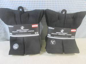 (BS) 2 - 6 Pair Packs of Mens Crew...