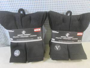 (BS) 2 - 6 Pair Packs of Mens Crew...