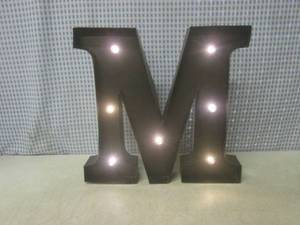 (EC1) Metal Lightup Letter M Deco...