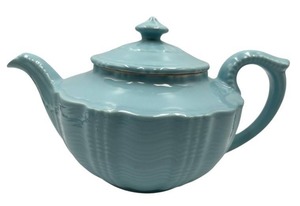 Vintage 1940s Hall Price Blue Tea Pot Darby Pattern 32 Oz.