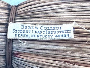 Vintage 28-Inch Berea College Student Craft Industries Hand-Made Straw Whisk Broom